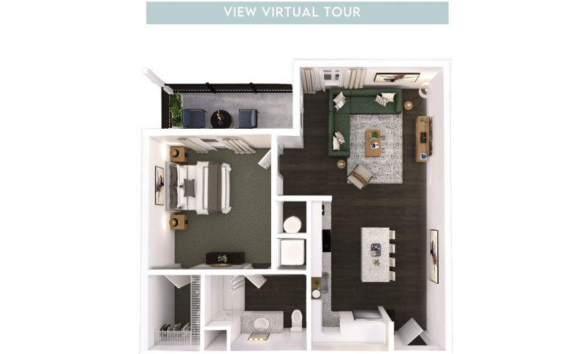 A1 - 1 Bed 1 Bath - 727 sq ft